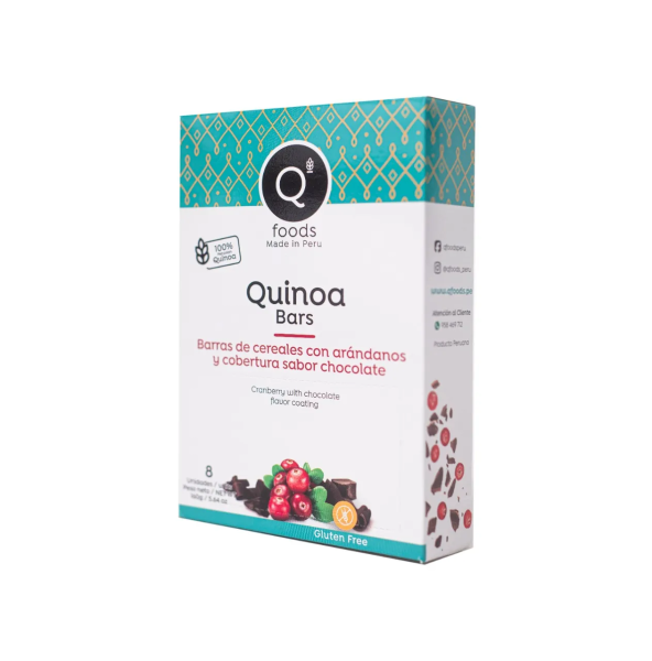 Quinoa barras Arándano y Chocolate Caja 8 und 160g